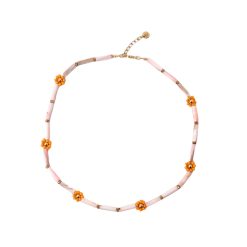 LOVEissue_necklace_daisy_orange_shell_pink
