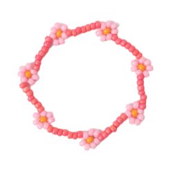 LOVEissue_bracelet_daisy_vermilionred_pink