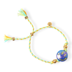 Bracelet | Happy smiley dark blue/green