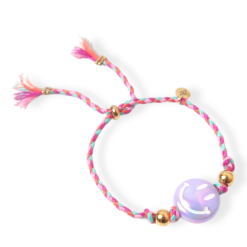 Bracelet | Happy smiley lila/pink