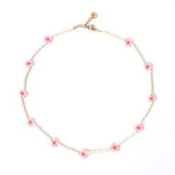 Necklace | Daisy light pink/orange