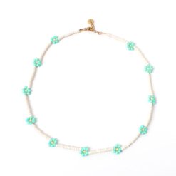 Necklace | Daisy ocean blueyellow