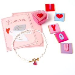 Necklace | Seashelly hearts ivory