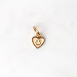 Charm | Gold heart smiley