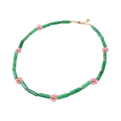 Necklace | Daisy gemstone green