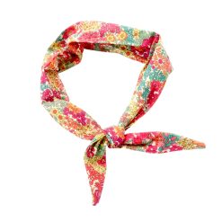 Twilly scarf coral flowers
