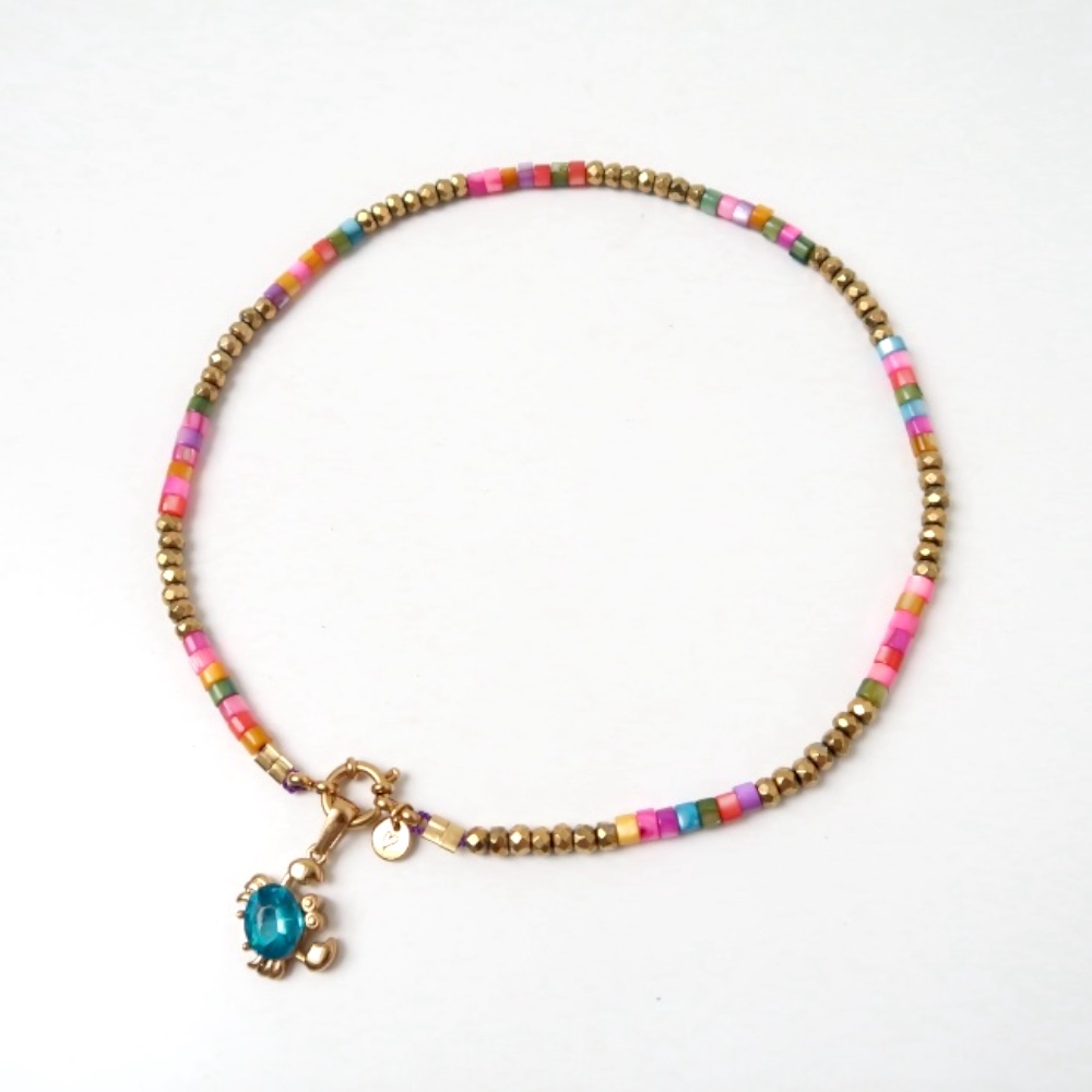 Necklace | Necklace colorful hermatite alt view