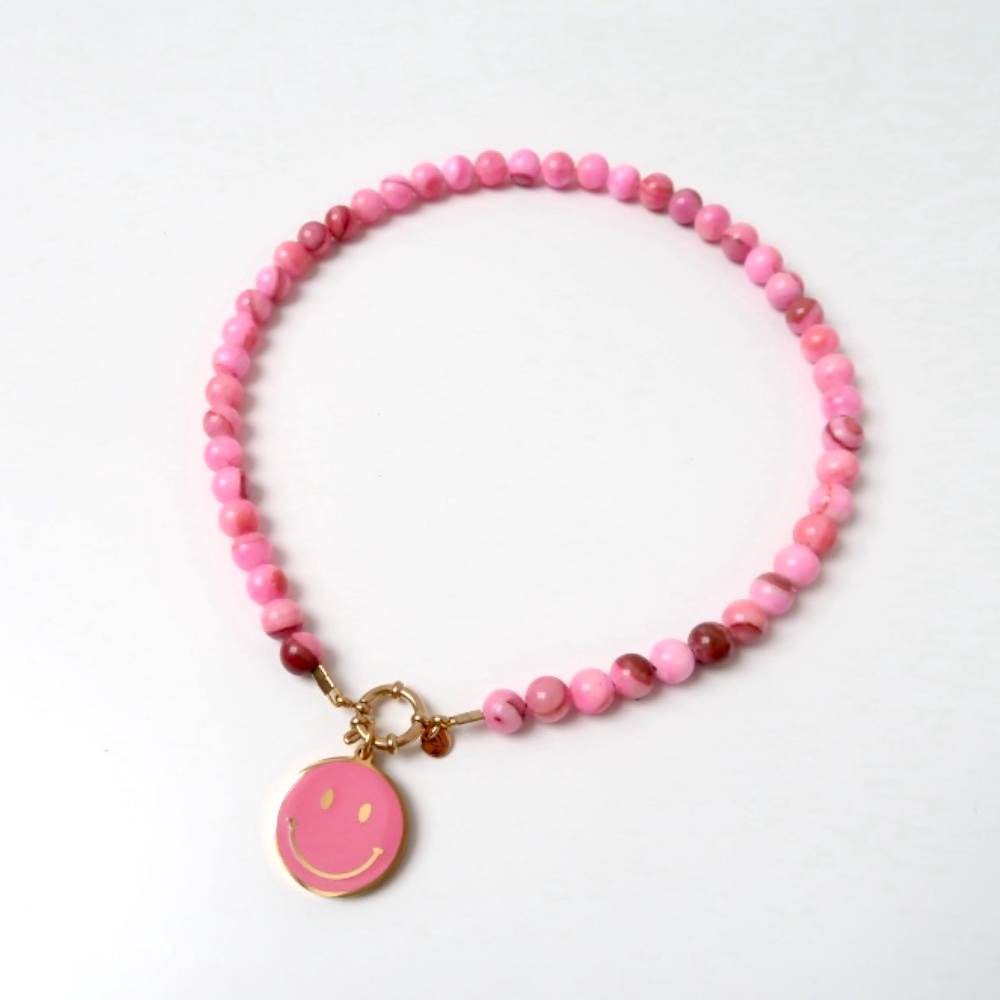 Necklace | Necklace pink beads