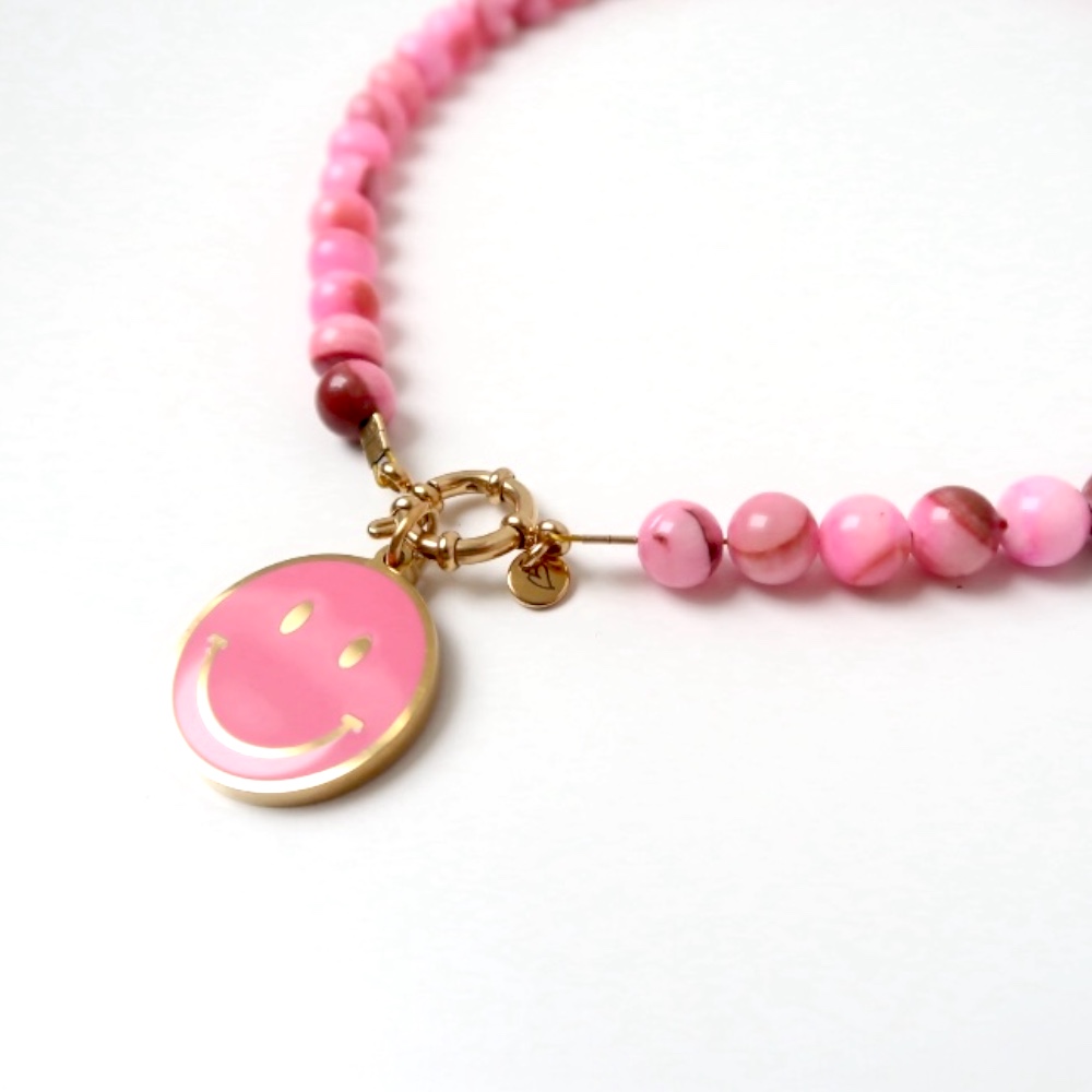 Necklace | Necklace pink beads