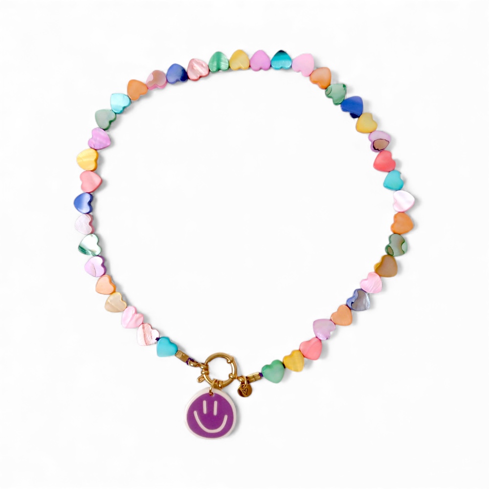 Necklace | Necklace seashelly Big hearts