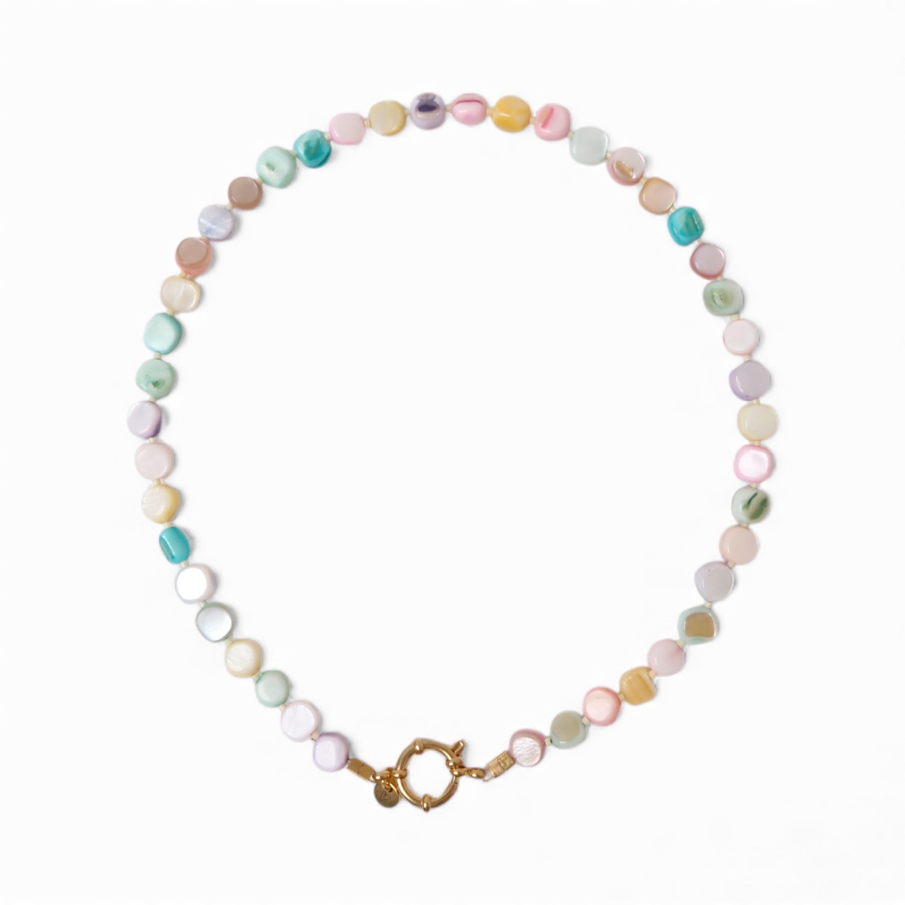 Necklace | Necklace shell cube pastel