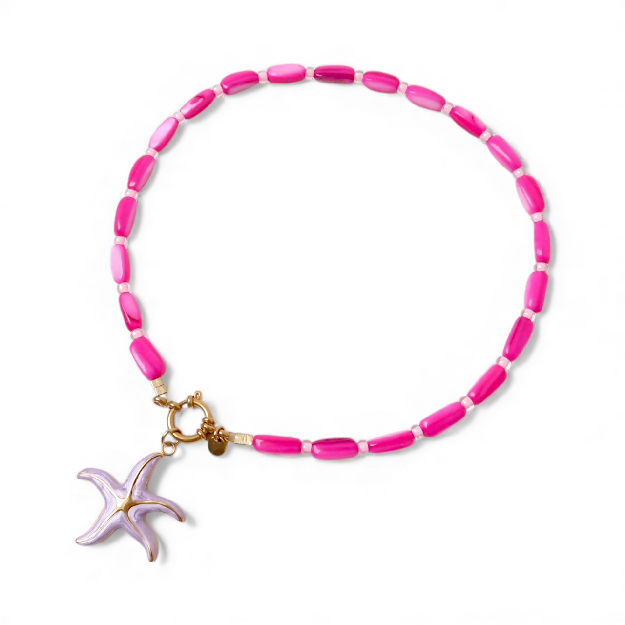 Necklace | Shell fuchsia