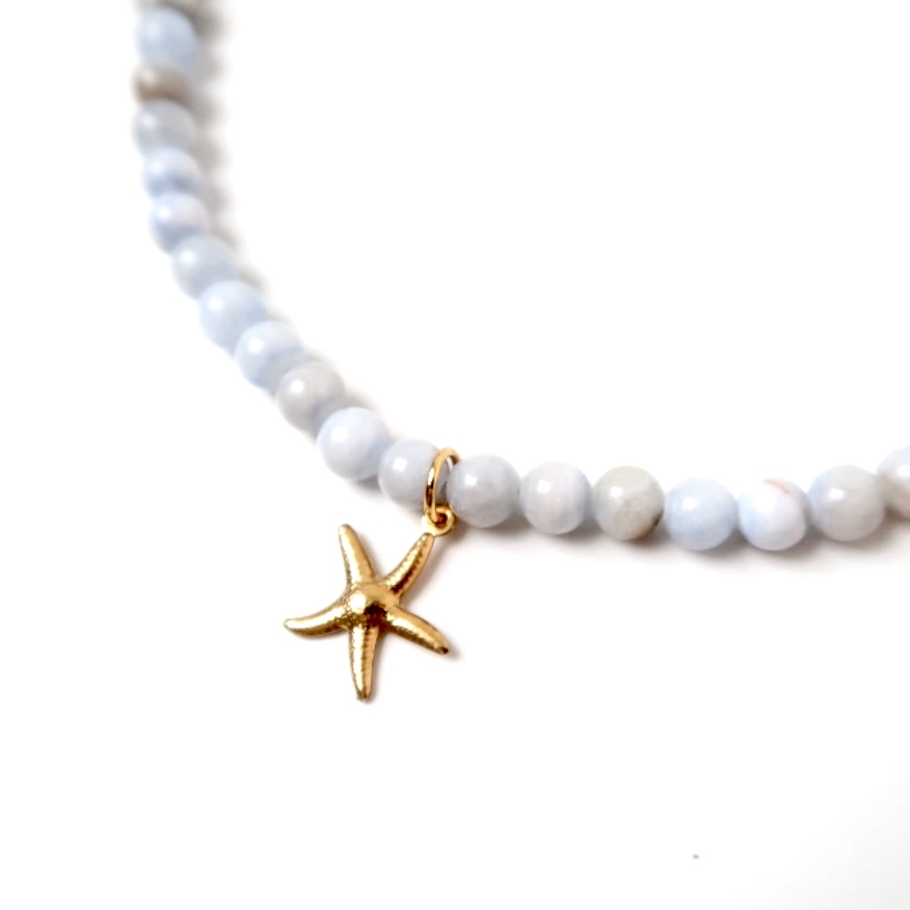 Necklace | Softblue starfish alt view