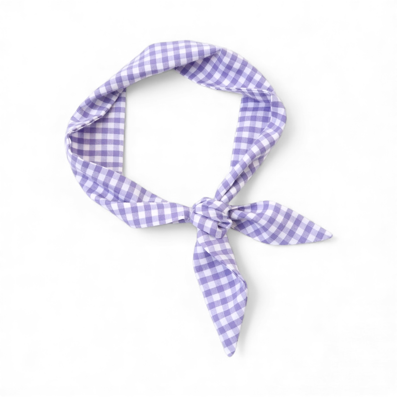 Twilly scarf | checked lila white