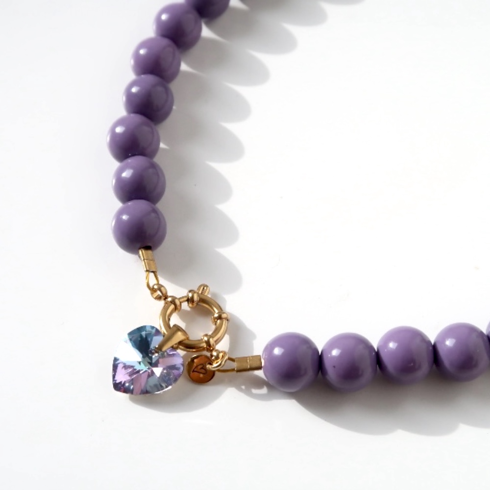 Necklace |  Bold beads dusty lilac T1