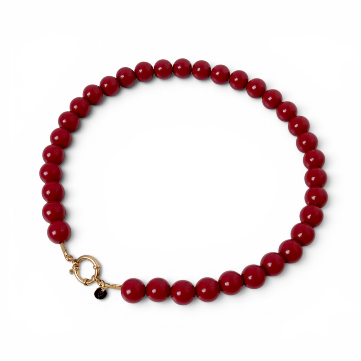 Necklace | Bold beads rust T1 alt view