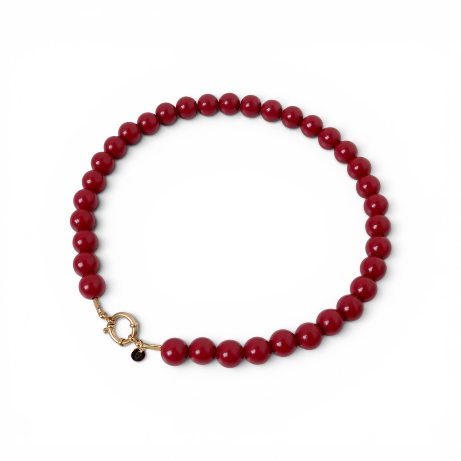 Necklace | Bold beads rust T1